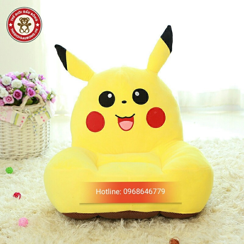 Ghế ngồi thú bông hoạt hình Pikachu