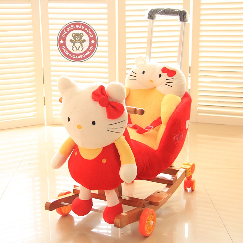 Xe bập bênh 3 chức năng Hello Kitty